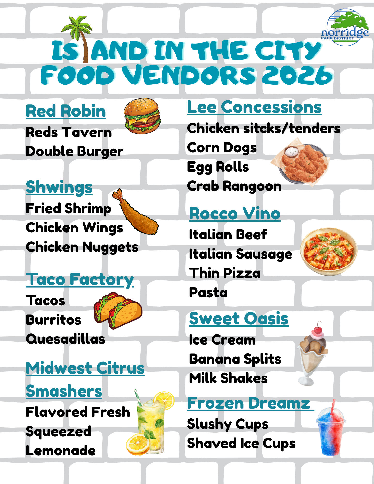 Island In the City Food Vendors 2026 Island In the City Food Vendors 2026